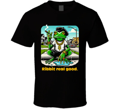 Ribbit Real Good Funny Frog Og Hip Hop Rap T Shirt