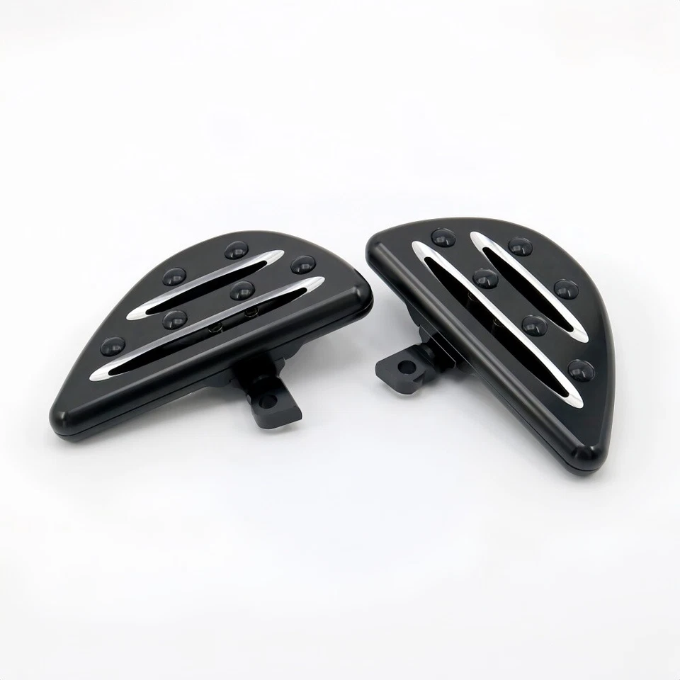 Black Cut-Out Rear Foot Pegs for Harley Electra Glide FLHTC 1983-2015 (1 Pair) - Imagem 3 de 4