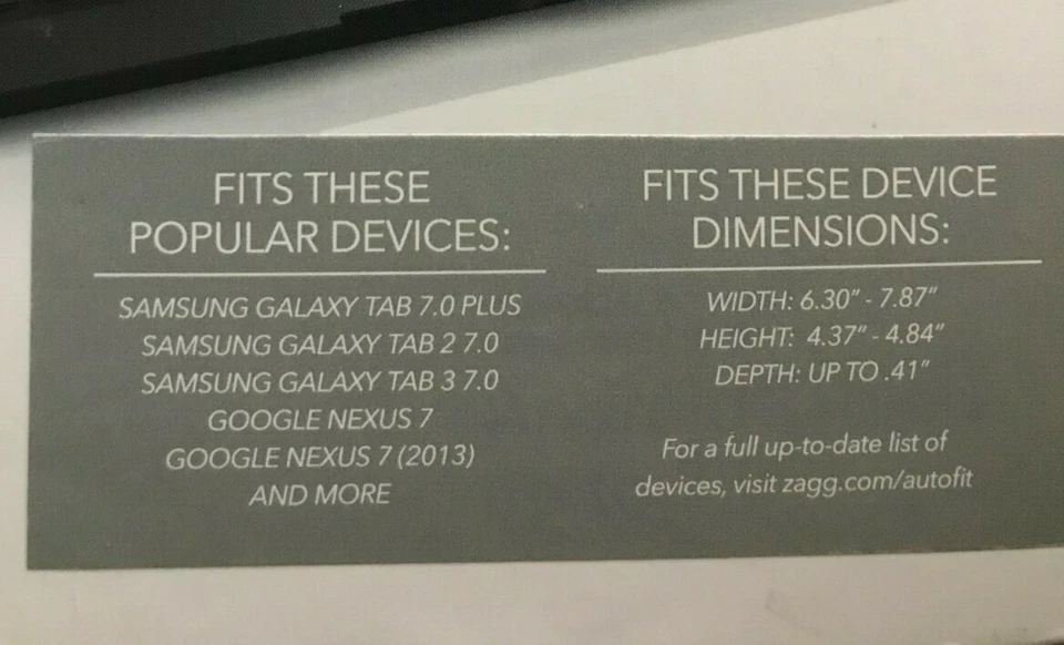 Zagg keyboard auto-fit 7in Sam and google tablets * - Image 2 of 3