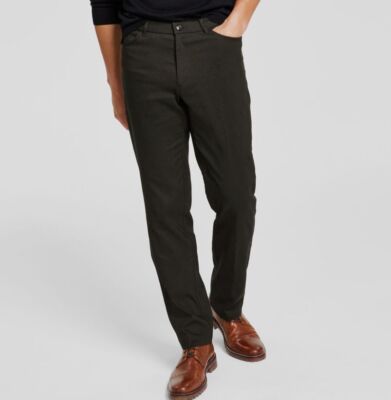 Tommy Hilfiger Men's Green Flex Modern Fit Four-Pocket Twill Pants Size 36W 29L