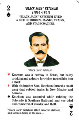 ''Black Jack Ketchum'' Outlaws of the Old West Playing Card