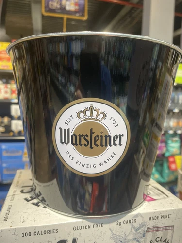 warsteiner beer metal ice bucket 