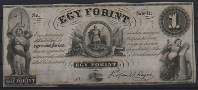 [29806] - NOTGELD UNGARN, Kossuth, Philadelphia (USA), 1 Forint, o. D. (1852), u
