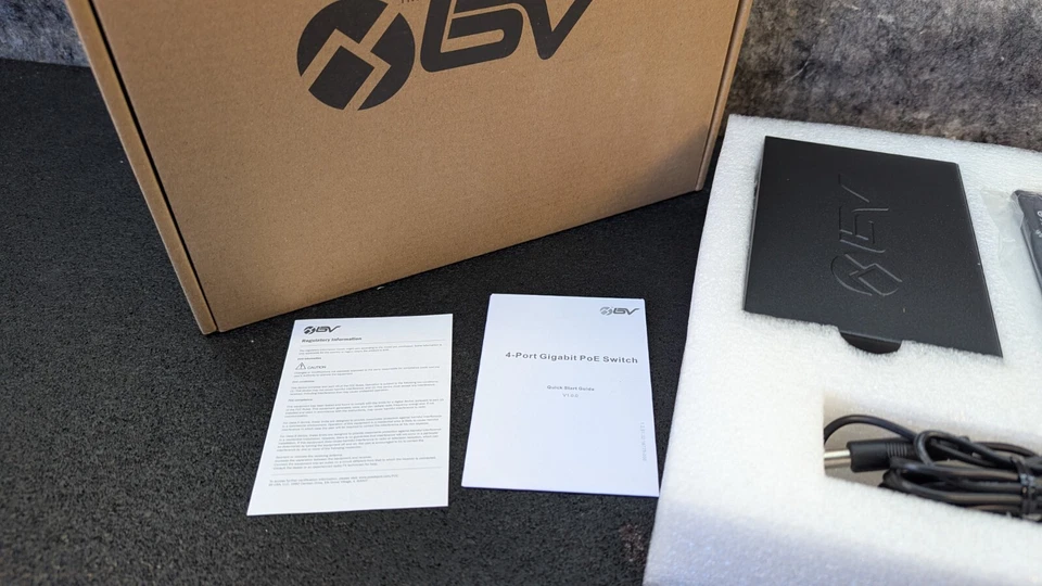 🔥New🔥 BV-Tech 4 PoE+ Gigabit Ports Switch with 2 Uplinks - Gigabit POE-SW502G - Image 2 of 4