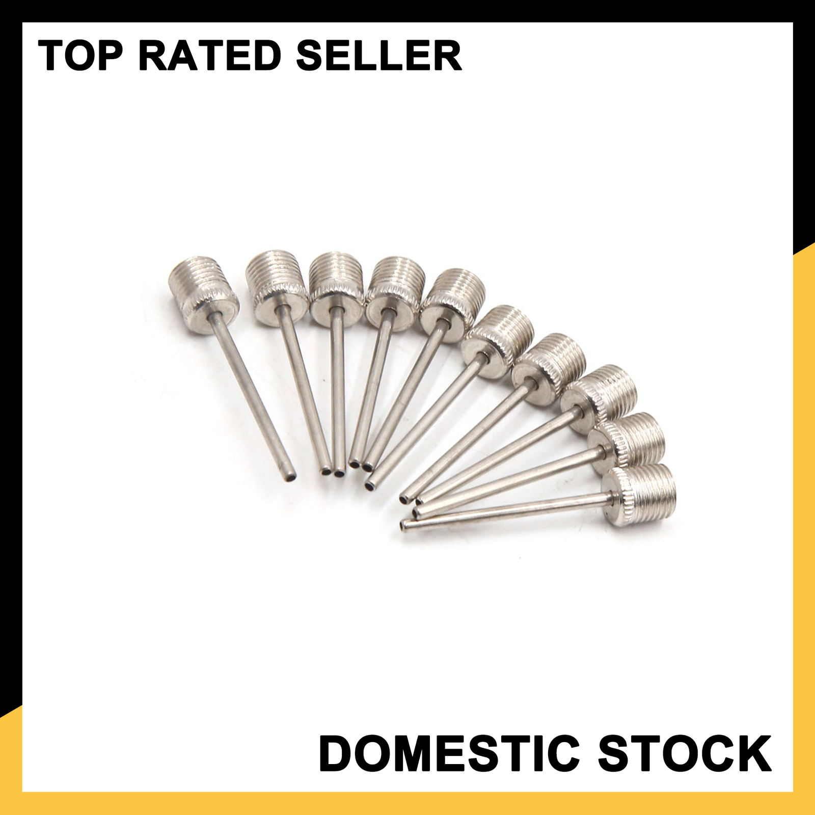 Universal 10pzs Boquillas de Aguja para Inflar con Bomba de Aire para Bicicleta