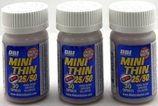 3x Bottles Mini Thin 25/50 Herbal Dietary Supplement  30 Capsules Per Bottle 