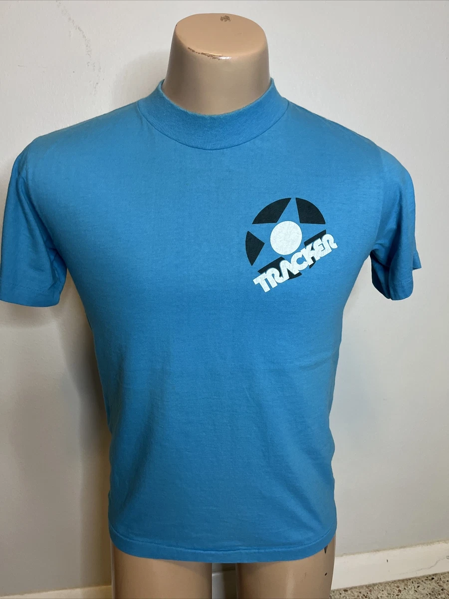 Vintage 80's LESTER KASAI Man TRACKER Skateboard TRUCKS T shirt