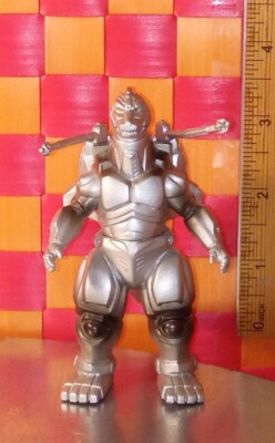 Godzilla, Mecha action figure, 3 1/2''h, vtg 1998-2003, silver by TM/TOHO