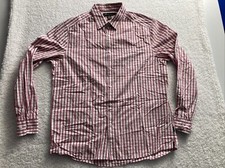 Kenneth Cole New York Long Sleeve Button Up Striped Shirt Size Large