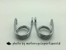 2" Chrome Scissor Torsion Solo Seat Springs for Harley Chopper/Bobber Motorcycle