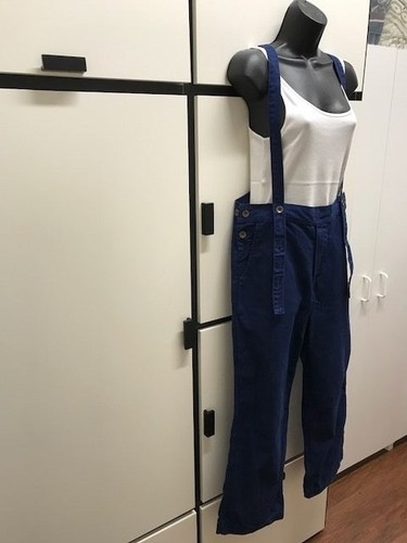 Veritecoeur Worker Pants Japan 2 Blue Chino Cotton Overalls Trousers Salopette  - Picture 24 of 24