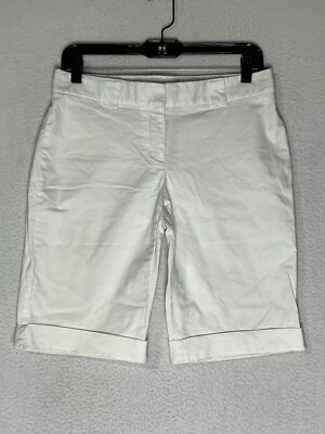 Express Design White Studio Editor Dress Shorts Slacks Burmuda Women's Size 4