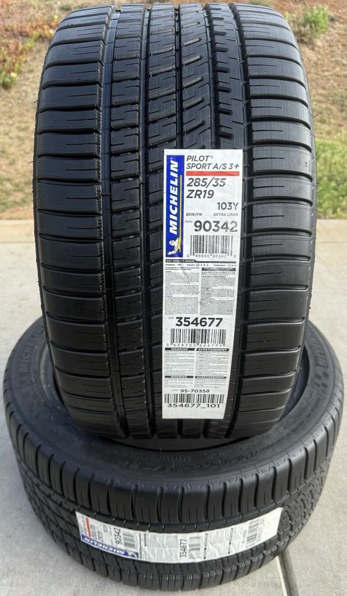 TWO BRAND NEW 285/35ZR19 103Y Michelin Pilot Sport A/S3+ All