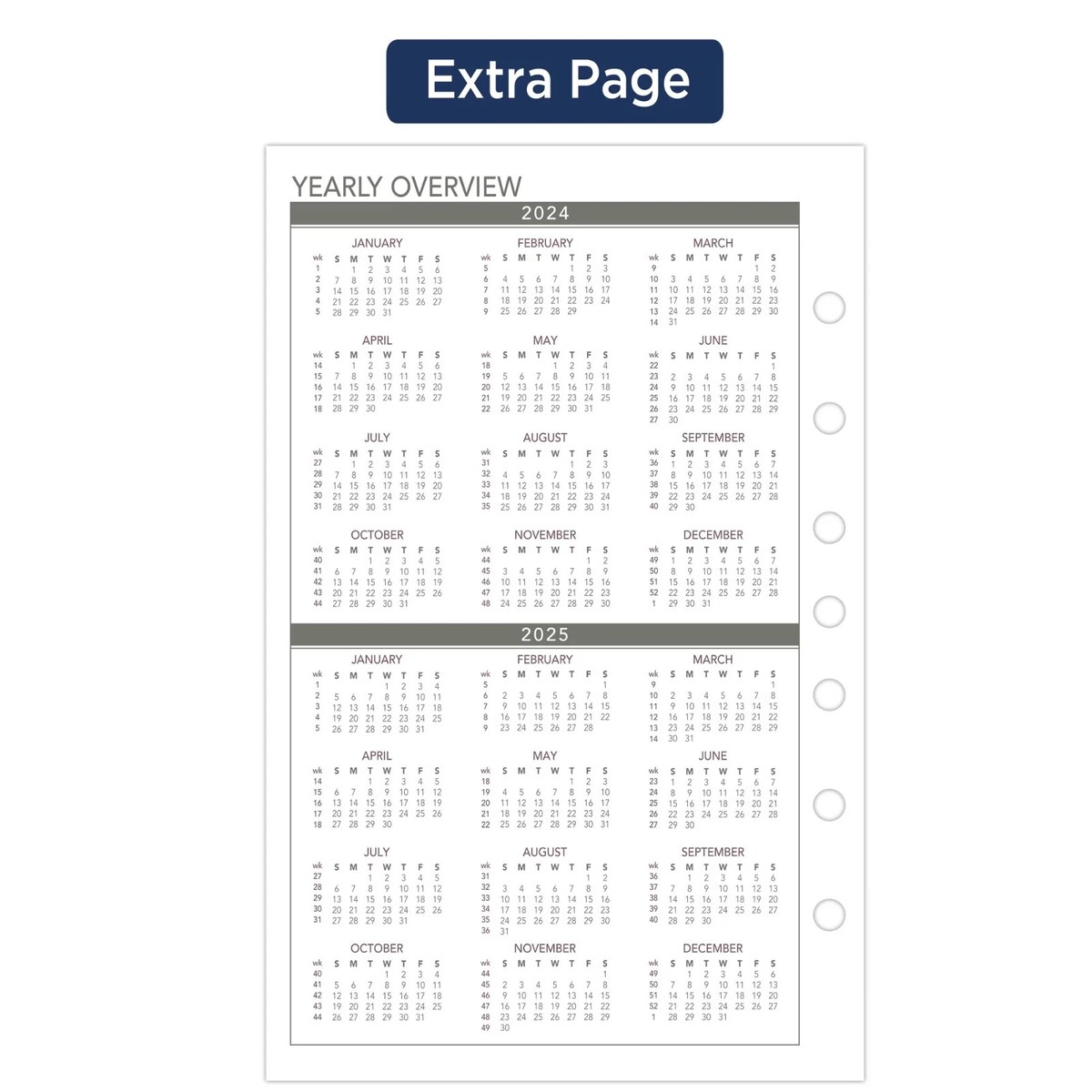 AT-A-GLANCE 2024 Monthly Planner Refill - 5.5x8.5 Desk Size, Loose-Leaf, Unruled Blocks