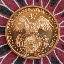🔥1oz Premium Intaglio Mint Copper Trump 47th Inauguration Round.
