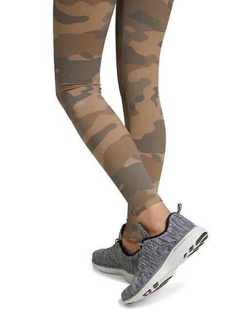Alo Yoga Women's High Waist Vapor Legging Pants, Putty Camouflage