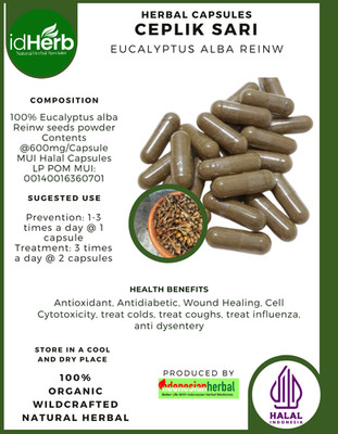 [idHerb] 100-800 Kapseln Ceplik Sari White gum Eukalyptus Alba Reinw WildCrafted