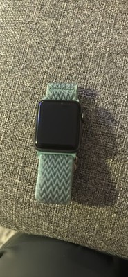 Apple Watch Series 3 38mm Space Gray Aluminum Case Blue Nylon Band GPS Bluetooth