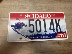 2003 Ski IDAHO LICENSE PLATE Winter Wonderland 5014k
