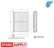 FILTER, CABIN AIR FOR MAZDA BLUE PRINT ADBP250096