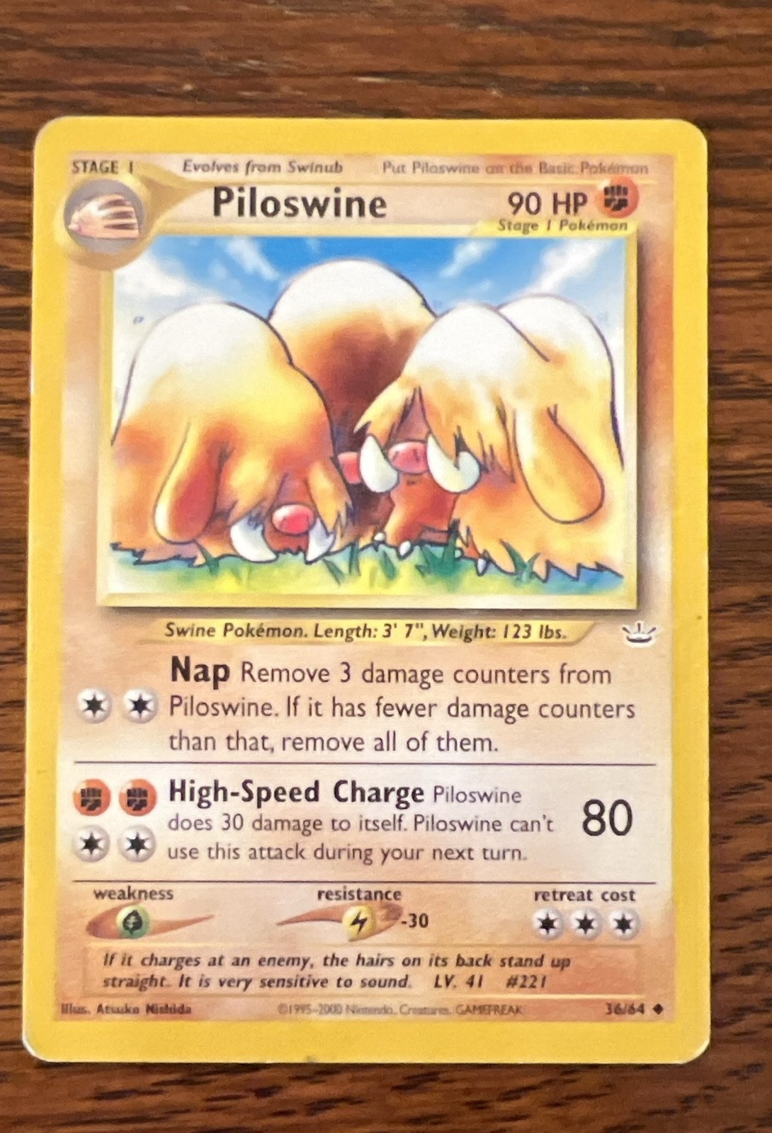 Piloswine 36/64 Neo Revelation Regular