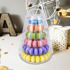 Macaron Tower Stand Cake Stand Serving Tower Tray Transparent Round Macaron