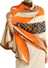 Large Shawl Scarf for Women Lightweight Wraps Silky Headscarf Long Sunscreen Sca