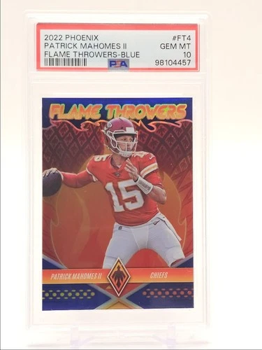 PATRICK MAHOMES II 2022 PHOENIX FLAME THROWERS BLUE GEM /35 PSA 10 Q2672