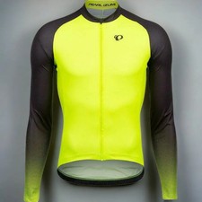 Image of Pearl Izumi Men's Attack Long Sleeves Jersey Screaming Yellow / Phantom