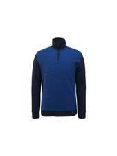 ALFANI Mens Navy Mock Classic Quarter-Zip Cotton Blend Pullover Sweater S