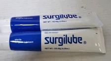Surgilube Lubricating Jelly Carbomer free Sterile 4.25 oz tube (x2) exp 9/26 NEW