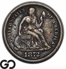 1872 Seated Liberty Dime