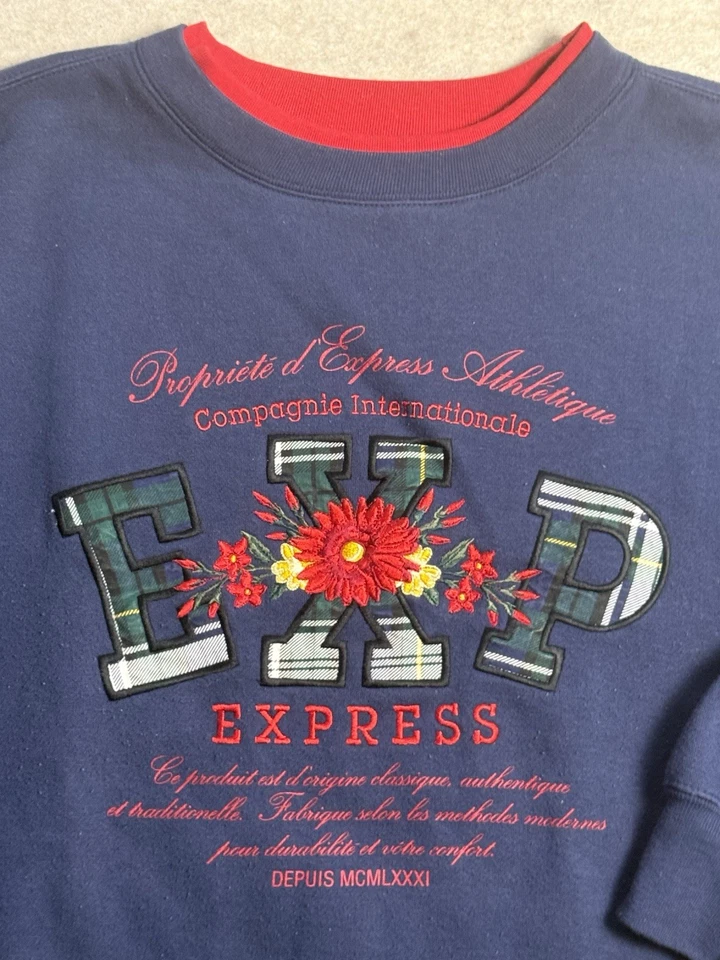 Sudadera Express Athletique EXP Bordada Gran Tamaño De Colección Años 90 Talla Mediana Foto 3 de 4