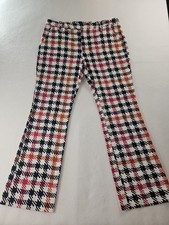 RED VALENTINO Women's Graphic Houndstooth Print Pants EU Size 46
