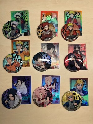 Naruto Manga Button 7,5 cm | Großer glänzender Anime-Pin mit Karte | Auswahl