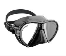 MASKE Cressi Sub Ocean Schwarz Glas Silikon Schnorcheln Meer Angeln Apnoe Maske