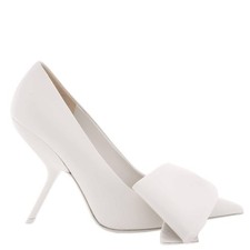 Ferragamo Erica 105 Leather Bow Stiletto Pumps, Size 9 C
