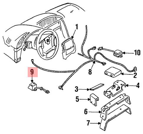 91-96 CHEVROLET CORVETTE C4  FRONT INFLATABLE RESTRAINT ARMING SENSOR OEM