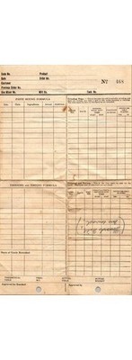 Industrial Production Record Form Paste Mixing 1929 Ledger Sheet Coatings