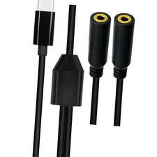 Type C 35mm Adapters Type C Headphone Plugs Splitter for Smartphones Tablets Use