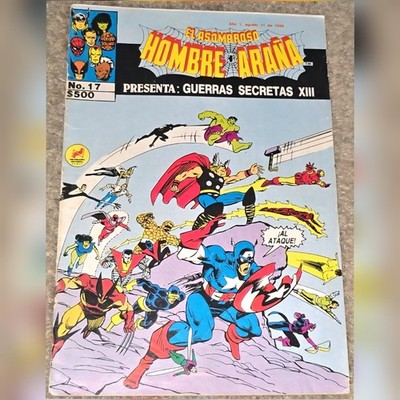 1 Rare Secret Wars 12 MX Hombre Araña 17 1985 Variant UNRELEASED U.S. Vintage 