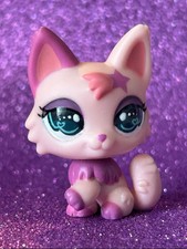 Littlest Pet Shop Wolfcat g7 Pink eye repaint custom OOAK