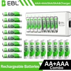 EBL Rechargeable AA & AAA Batteries Combo NIMH Battery AAA 1.2V+charger