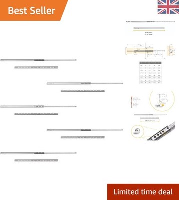 Leichtgängige kugelgelagerte Schubladenführungen, Teilauszug, 438 mm - 5 Paar