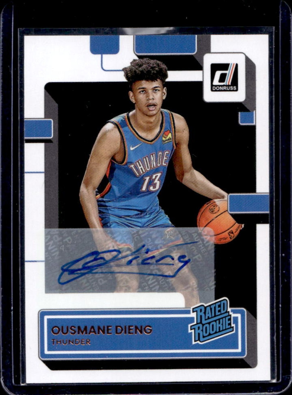 2022-23 Donruss Ousmane Dieng Rated Rookie RC Auto #211 Thunder