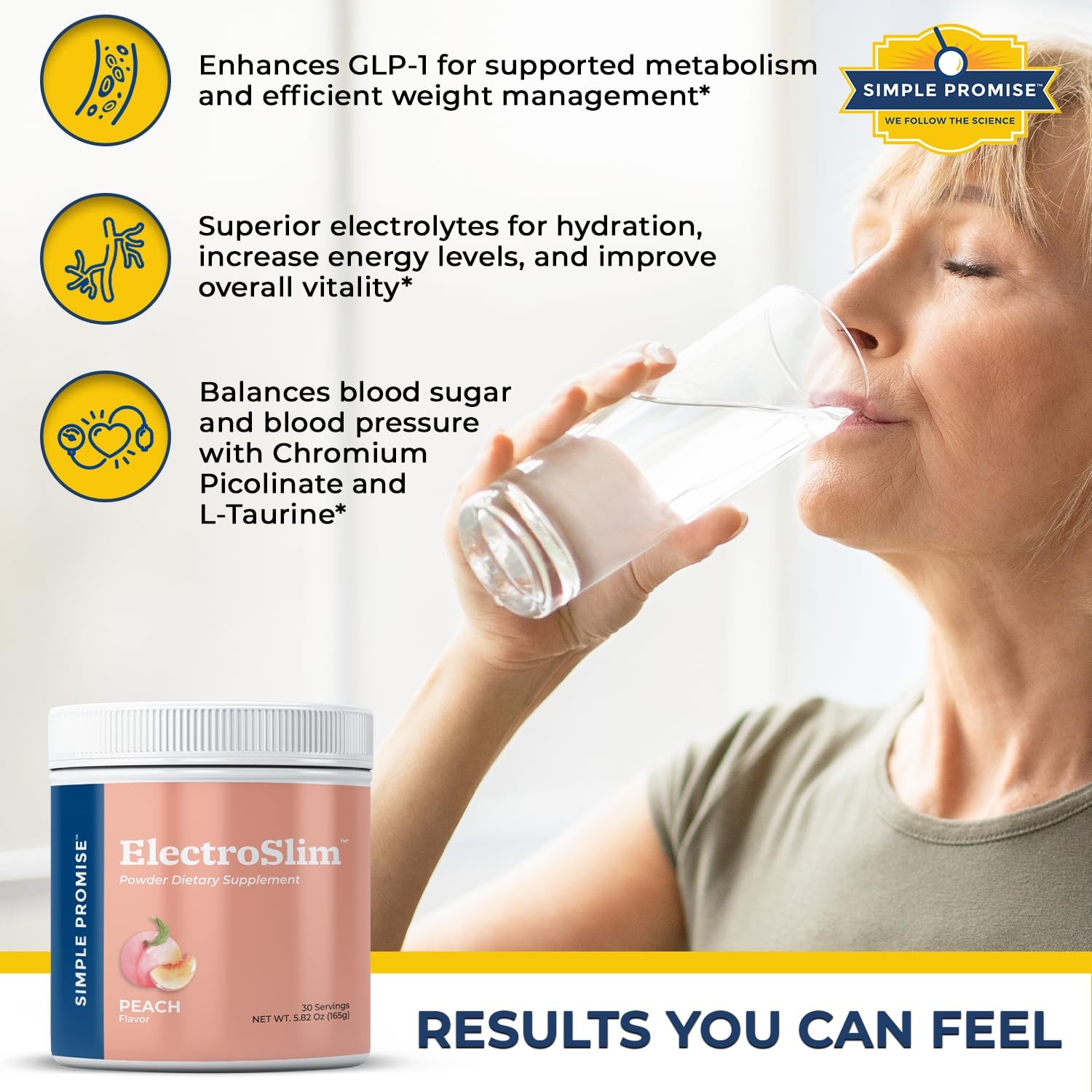 Simple Promise ElectroSlim - Sugar-Free Keto Electrolytes Powder - No Sugar F...