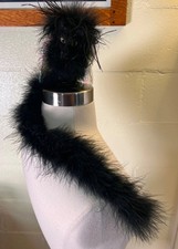 Handmade Black Baby Dragon Shoulder Puppet (20” Long W/Boa Tail) Magnet Included