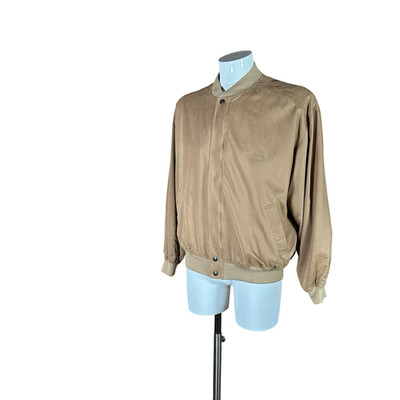 Navigare Bomberjacke Herren Camel Satinato Quiet Luxury Old Money Vintage Made Italy L