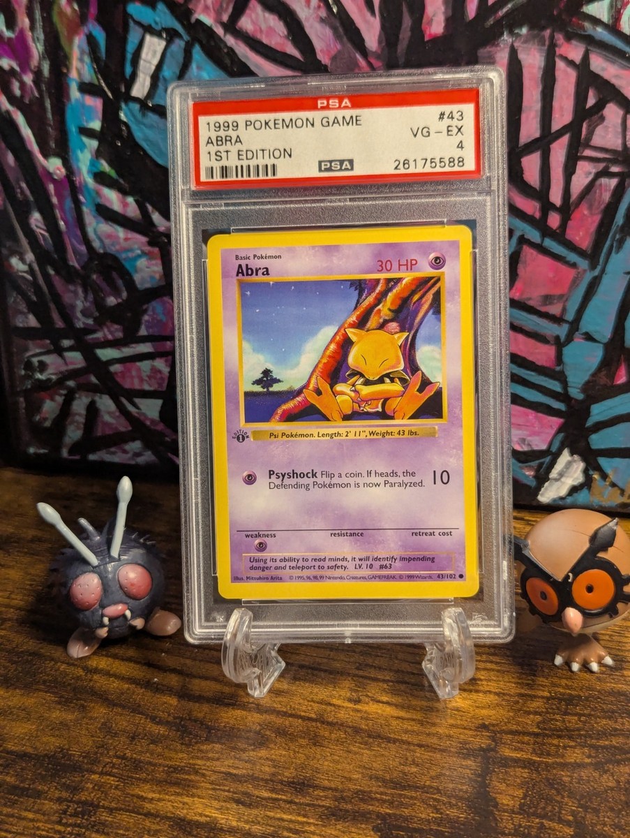 Abra　ケーシィ ● シャドウレス　Shadowless　ウィザーズ Pokemon WOTC 1999 🔮 Abra 1st Edition Base Set Shadowless 43/102