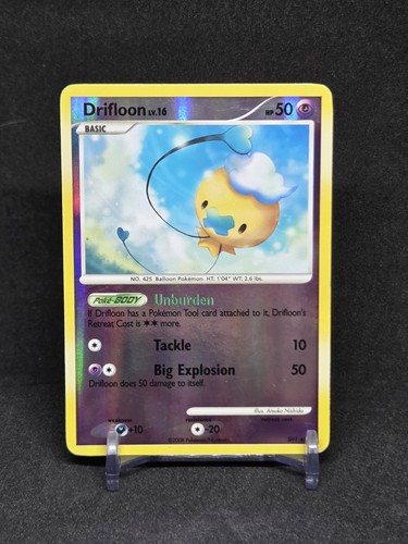 Pokémon TCG Drifloon SH1 Stormfront Reverse Holo Rare Card Played Condition